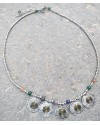 Silver Plated Two Toned Coin Necklace For Women Silver Plated Two Toned Coin Necklace For Women